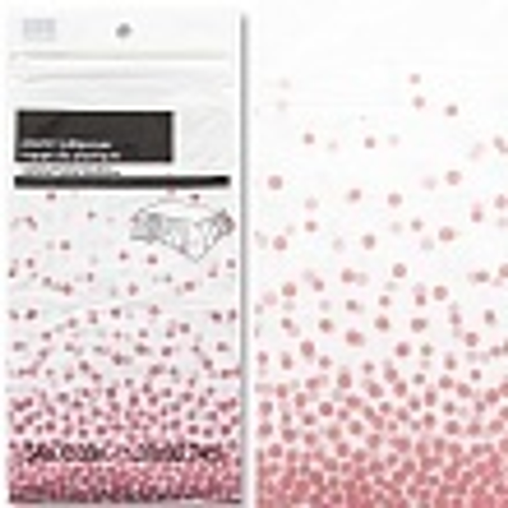 Скатерть одноразовая, Конфетти, Белый/Розовое золото, Металлик, 137*183 см, 1 шт.