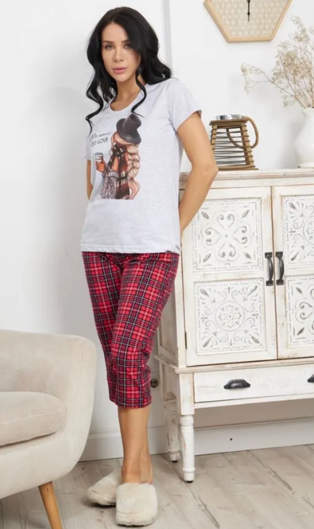 Пижама х/б бриджи+футболка УБФ0025