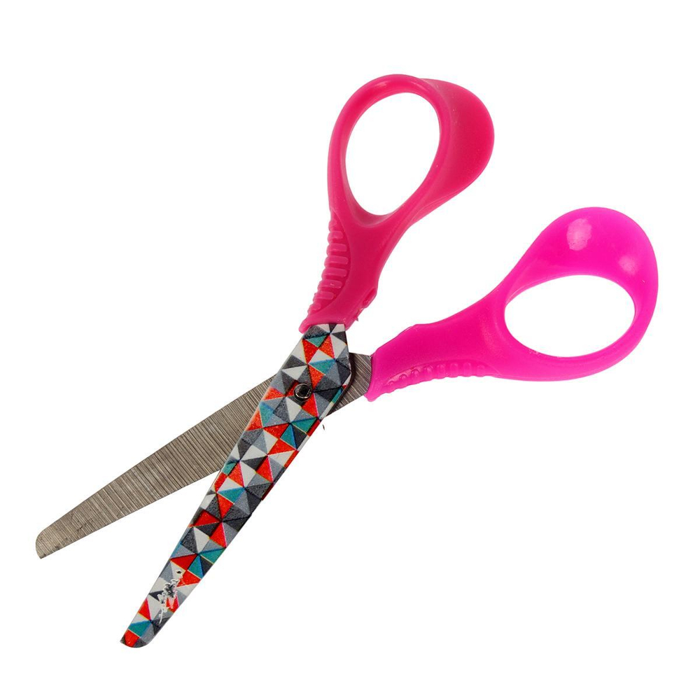 Ножницы детские, 13 см, цветные лезвия, на картоне