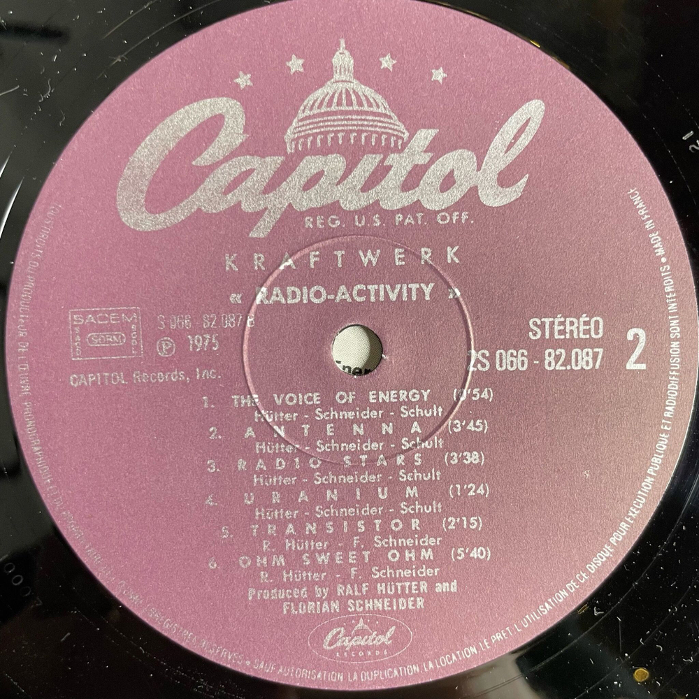Винтажная виниловая пластинка LP Kraftwerk Radio Activity (France 1975)