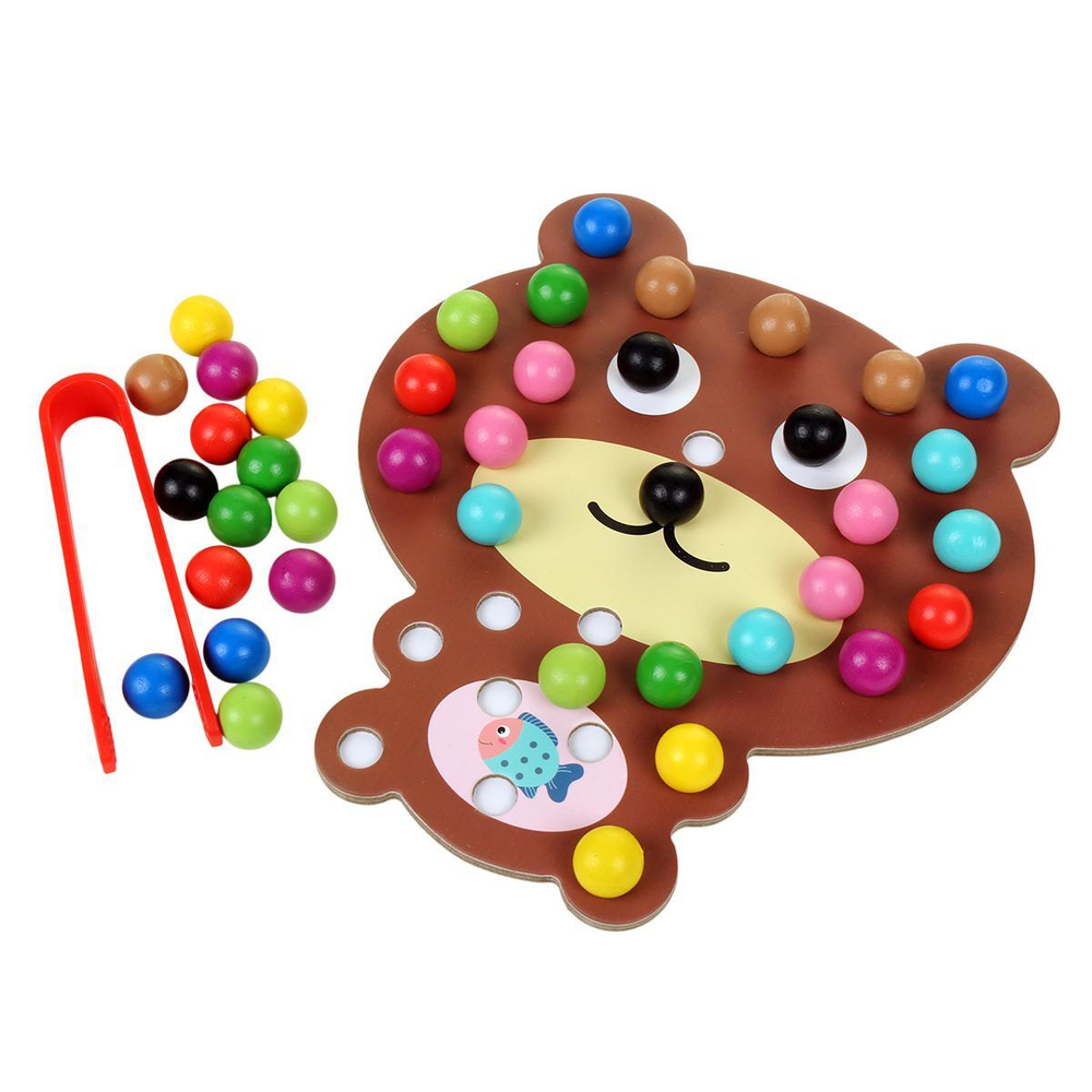 Развивающая игрушка деревянная с шариками коробка C-41932