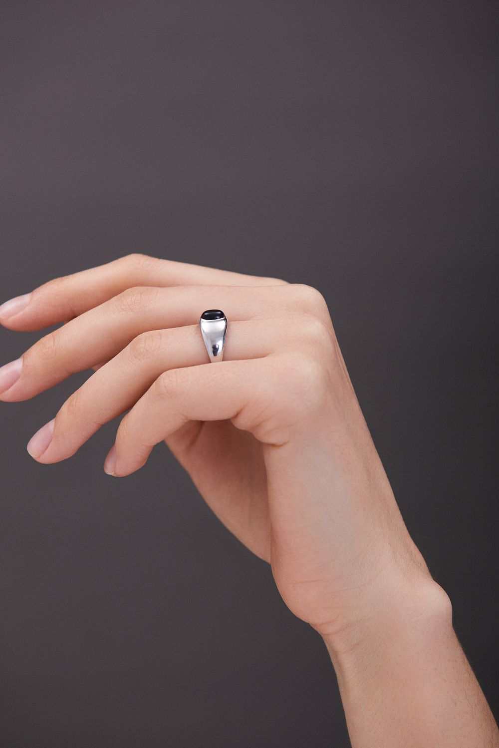 Кольцо Crystal EYE с черным агатом