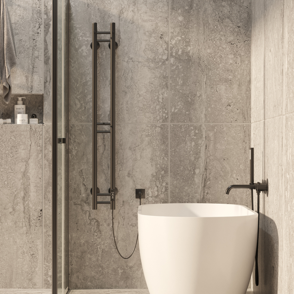 Полотенцесушитель MIXLINE MOON BLACK 120/10 (таймер,103 Вт) электрический ЧЕРНЫЙ