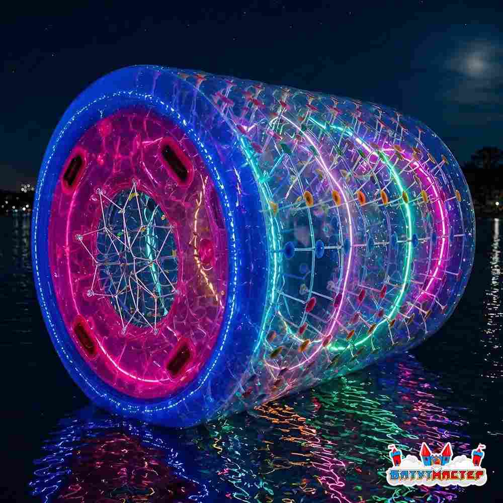 Водный роллер «Огни ночи», двухместный, ПВХ, 2,2×2×2 м