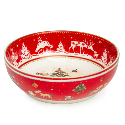 САЛАТНИК LEFARD "ЕЛКА" 15,5*15,5*5 СМ 600 МЛ КРАСНЫЙ (КОР=48ШТ.)