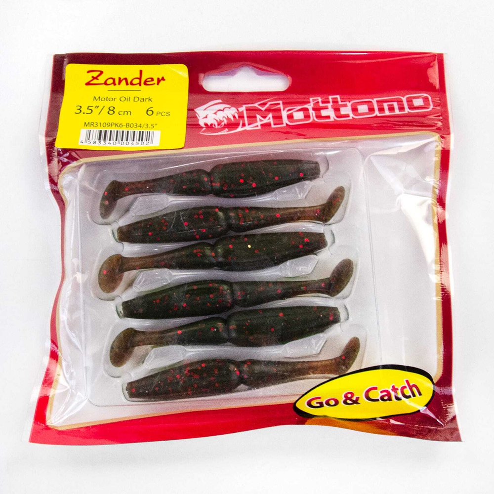 Виброхвост Mottomo Zander (80мм, 3.5гр), 6шт/уп