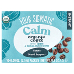 Four Sigmatic, растворимый органический кофе с грибами рейши и чага, успокаивающий, средней обжарки, 10 пакетиков по 2,5 г (0,09 унции)