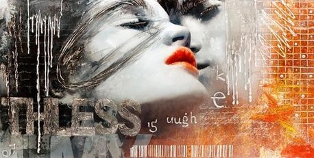 Картина «Поцелуй» (плекси арт) 50x100см.