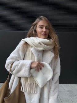 Шуба Lux макси белый