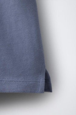 ZARA БАЗОВОЕ ОДНОТОННОЕ ПОЛО, ГОЛУБОЙ