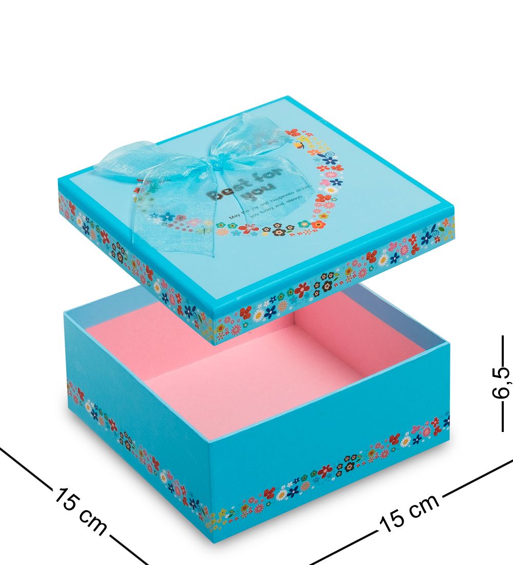 WG-29-B Набор коробок из 3шт «Квадрат» цв.голубой