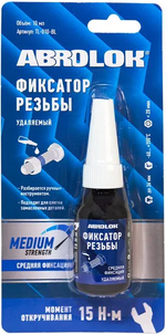 АВТО-Герметик-фиксатор резьбы Синий разъемный Абролок 10мл.