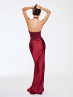 WINE MAXI DRESS WITH BODYSUIT