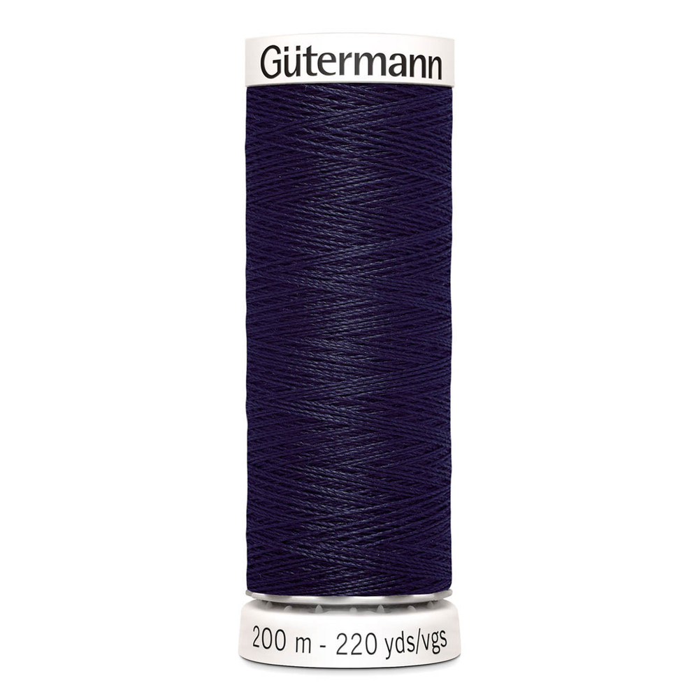 01 Нить Sew-All 100/200 м для всех материалов, 100% полиэстер Gutermann 748277 (387 чернильно-черный)