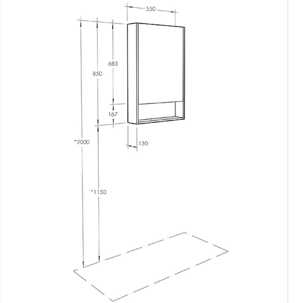 Зеркальный шкаф Aquaton Сканди 55 Белый (1A252102SD010)
