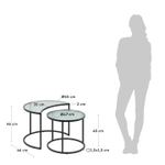 Набор La Forma (ex Julia Grup) из 2 приставных столиков Bast Ø 65 cm / Ø 47 cm