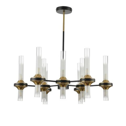 8112/18 NEOCLASSI LN25 26 черный/бронза/прозрачный, металл/стекло Люстра потолочная G9 18*30W 220V TAMARESA