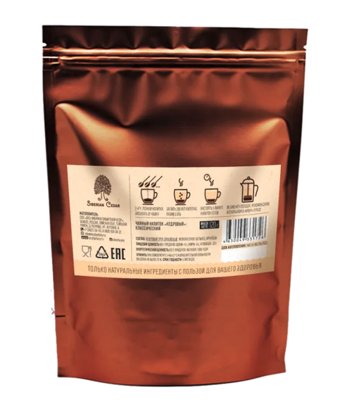 Кедровый напиток "Классика" / 120 г / дой пак / Сedro / Сибирский кедр