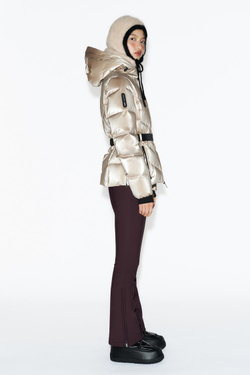 ZARA ВОДОНЕПРОНИЦАЕМАЯ, ВЕТРОЗАЩИТНАЯ КУРТКА С КАПЮШОНОМ, ЗОЛОТОЙ