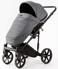 Детская коляска Adamex Locco Light Deluxe 2 в 1 LL-SA32 (СЕРАЯ КОЖА)