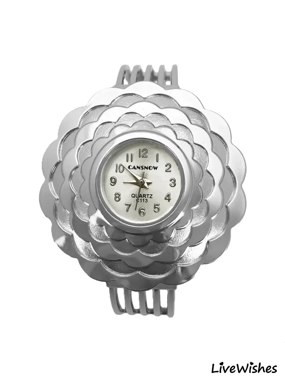 Часы-браслет кварцевые CANSNOW, серебристый W8250-03