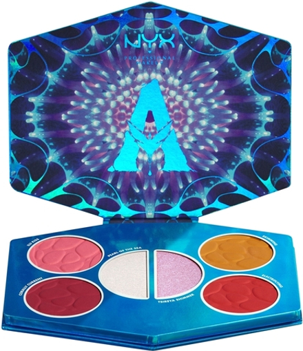 NYX Professional Makeup Limited Edition Avatar Pandoran Paradise Palette - палитра хайлайтеров и румян, 6× 3,2 g