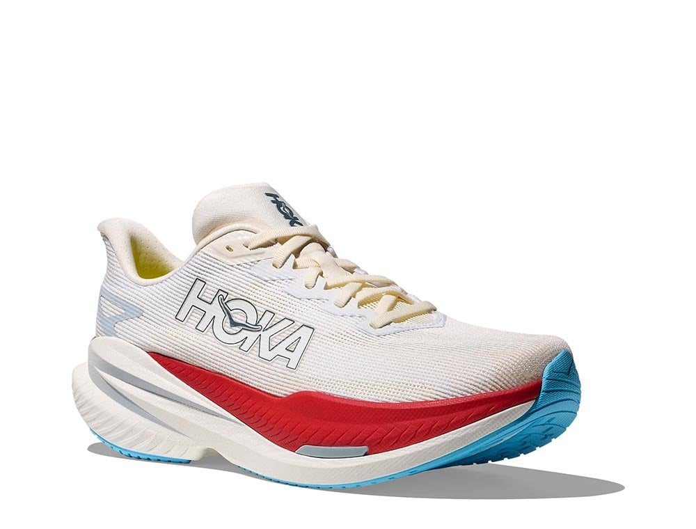 Мужские беговые кроссовки Hoka Mach X 3 M кремово-красные