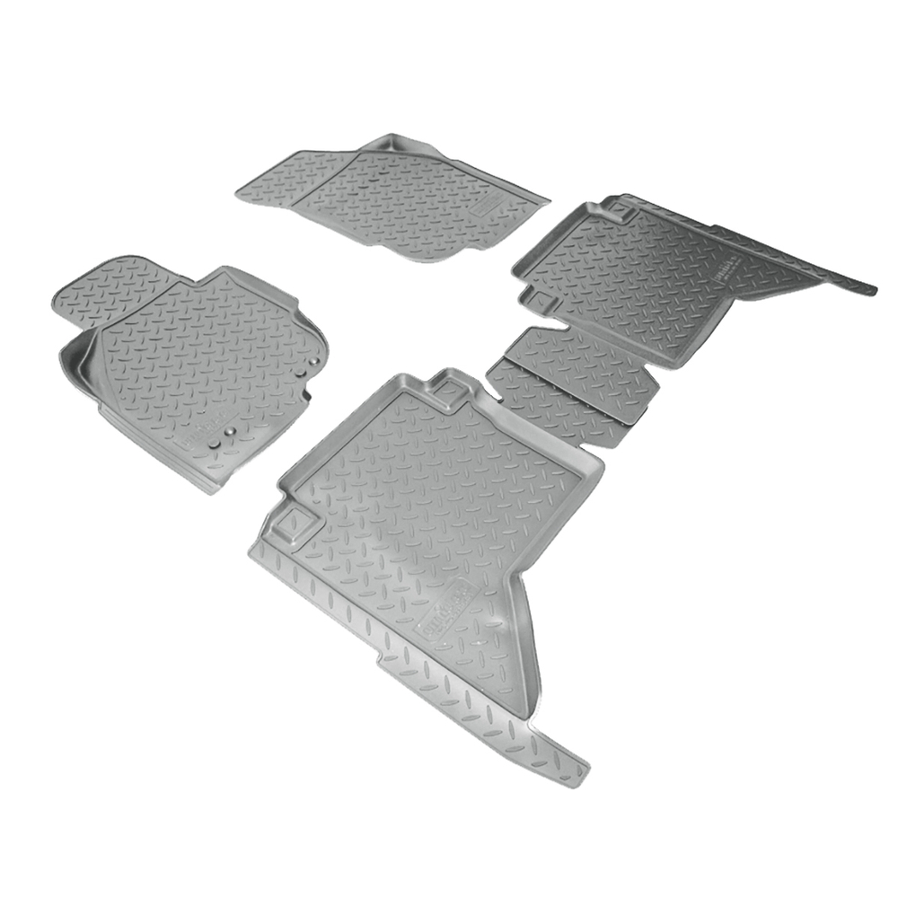 Ковры в салон Norplast/Unidec для Toyota Hilux в кузове N2 (2011-2015), Серый, арт.NPL-Po-88-181-G