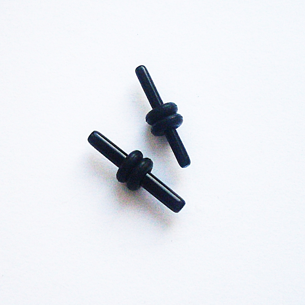 Акриловые плаги ( черные) для пирсинга ушей. Диаметр 2 мм (пара)