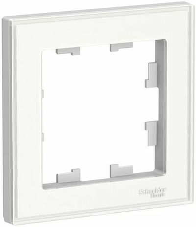 Рамка 1-постовая Systeme (Schneider) Electric AtlasDesign, белая (глянцевая), ATN000101