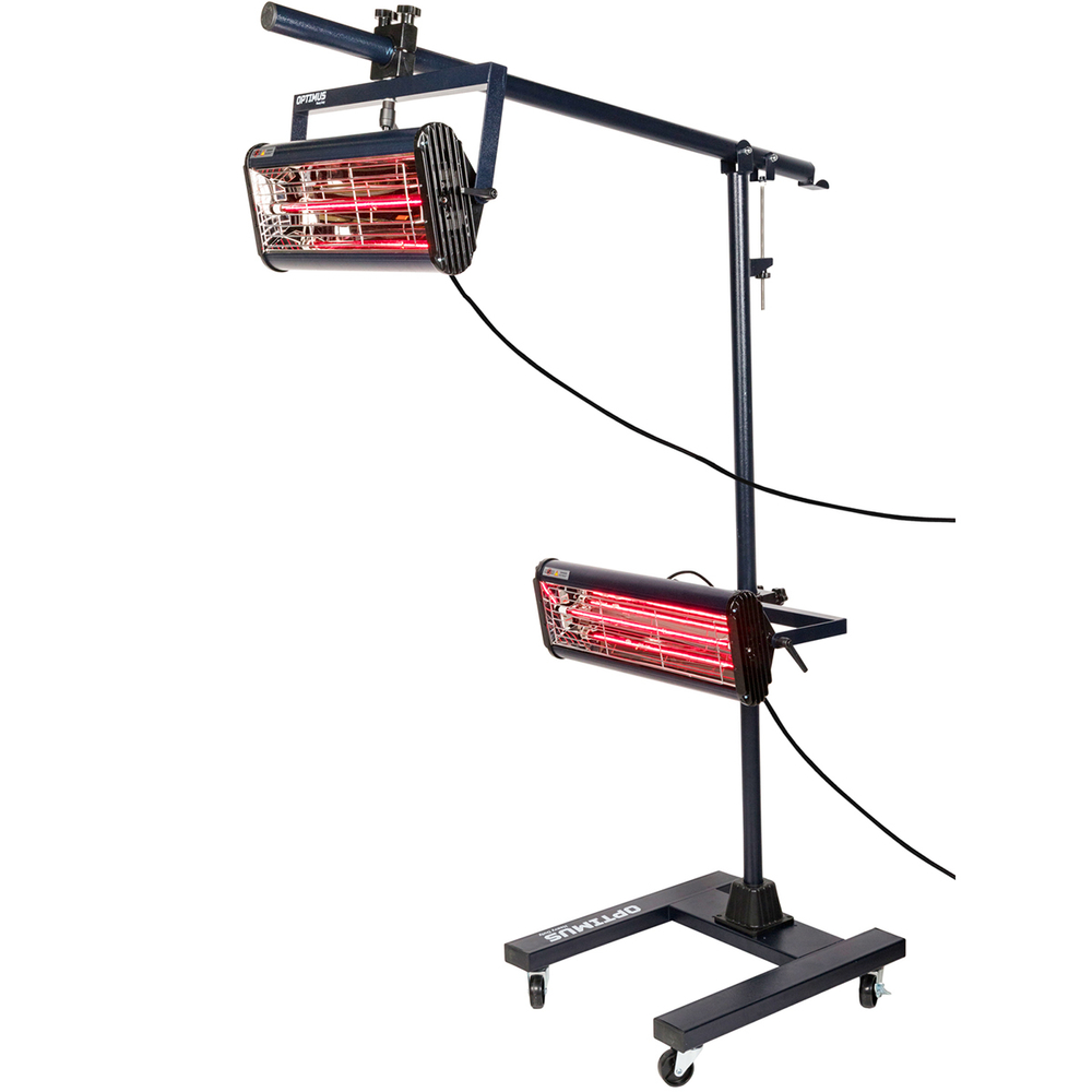 OPT-F22 Двухкассетная мобильная ИК сушка на двухсекционной стойке