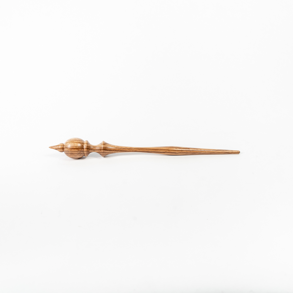 Опорное веретено для прядения из древесины дерева ЗЕБРАНО 290 мм. Art of Siberia. B72