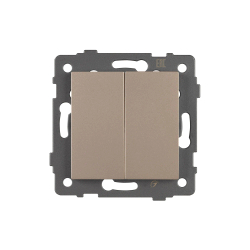 Механизм выключателя двухклавишный непроходной SWT-MK02-PL-GD-V (250V, 10A) (Arlight, -) 049890