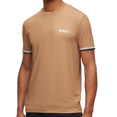 Мужская теннисная футболка BOSS x Matteo Berrettini Tee MB 2 - medium beige