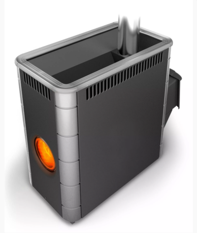 Печь банная Аврора XXL Inox ДА Иллюминатор антрацит НВ