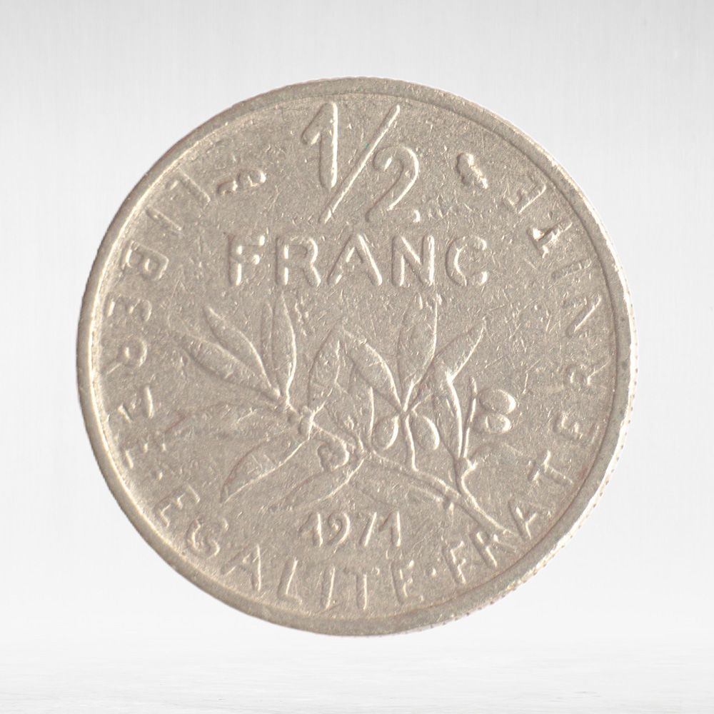 France, ½ Franc 1971 - Signature "O. Roty", VF