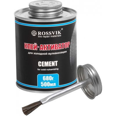 Клей-активатор ROSSVIK для холодной вулканизации 500 мл/680гр (банка с кистью)