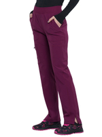 Брюки медицинские женские Cherokee CK065A с поясом в рубчик, винный, 48