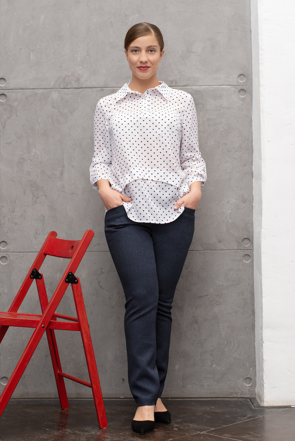 Брюки женские 1547опв, синий #341Син021547опв