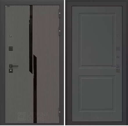 Входная металлическая дверь CARBON (Карбон) 11 Графит софт / Графит Лофт