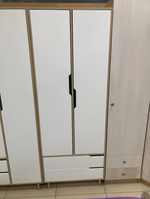 Шкаф 2-х дверный Квадро дуб сонома/белый