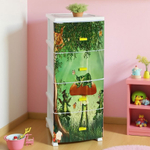 Комод 4-х секционный "Дракон" белый