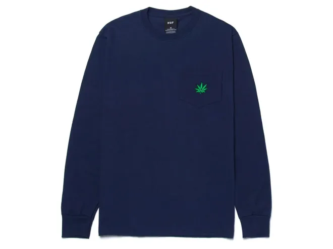 Футболка дл. рукав HUF GREEN BUDDY L/S POCKET TEE