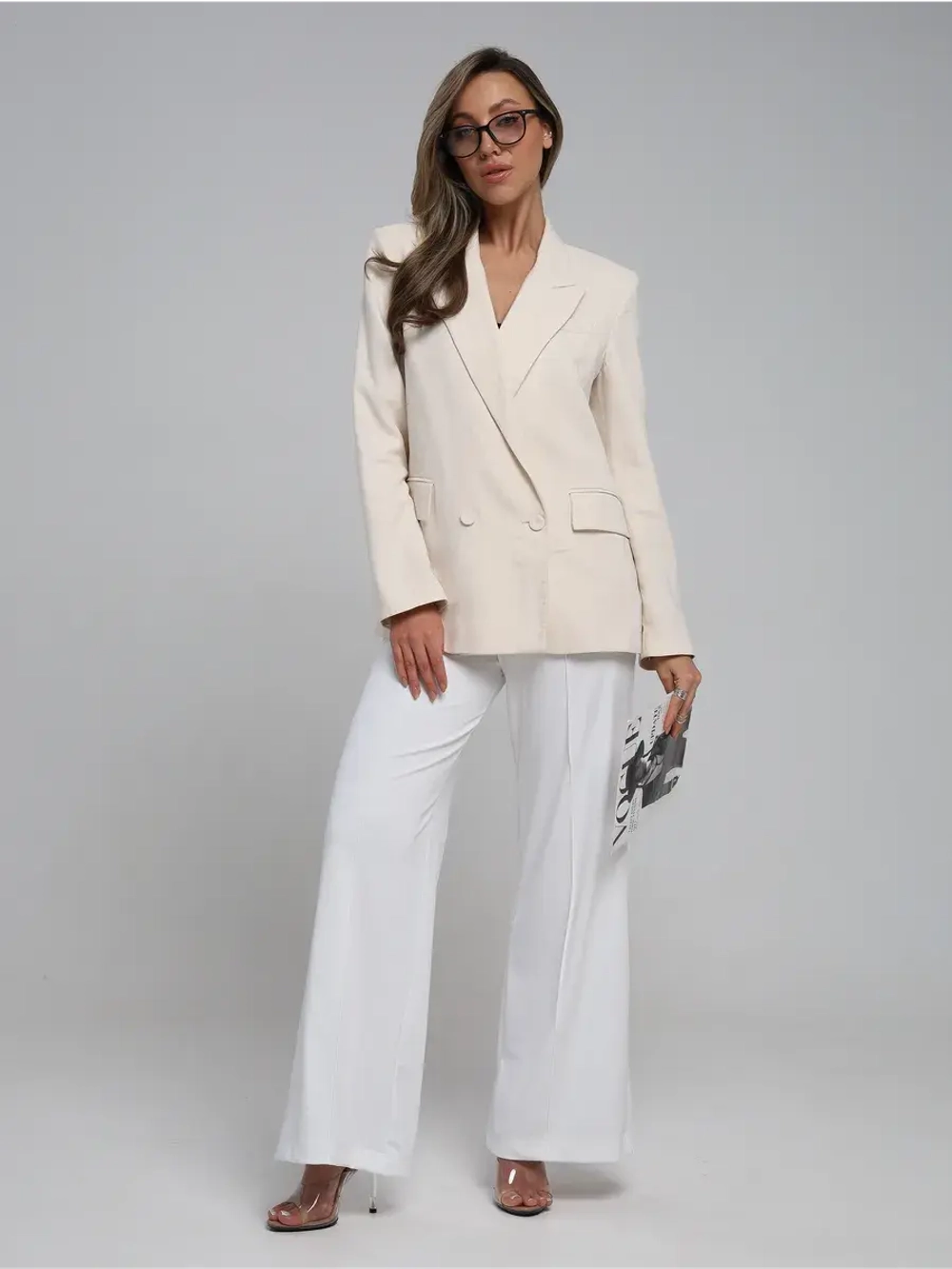 Брюки палаццо со стрелками клеш от бедра