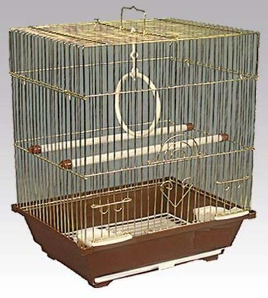 КЛЕТКА ДЛЯ ПТИЦ А105-G 30х23х39см (ЗОЛОТАЯ)