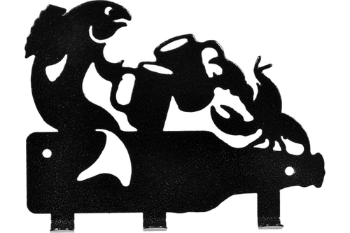 ВЕШАЛКА МЕТАЛЛИЧЕСКАЯ БШ РАК И ЩУКА 3КРЮЧКА 32494