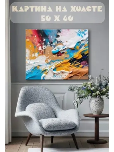 Картина на стену 40 X 50 Краски абстракция