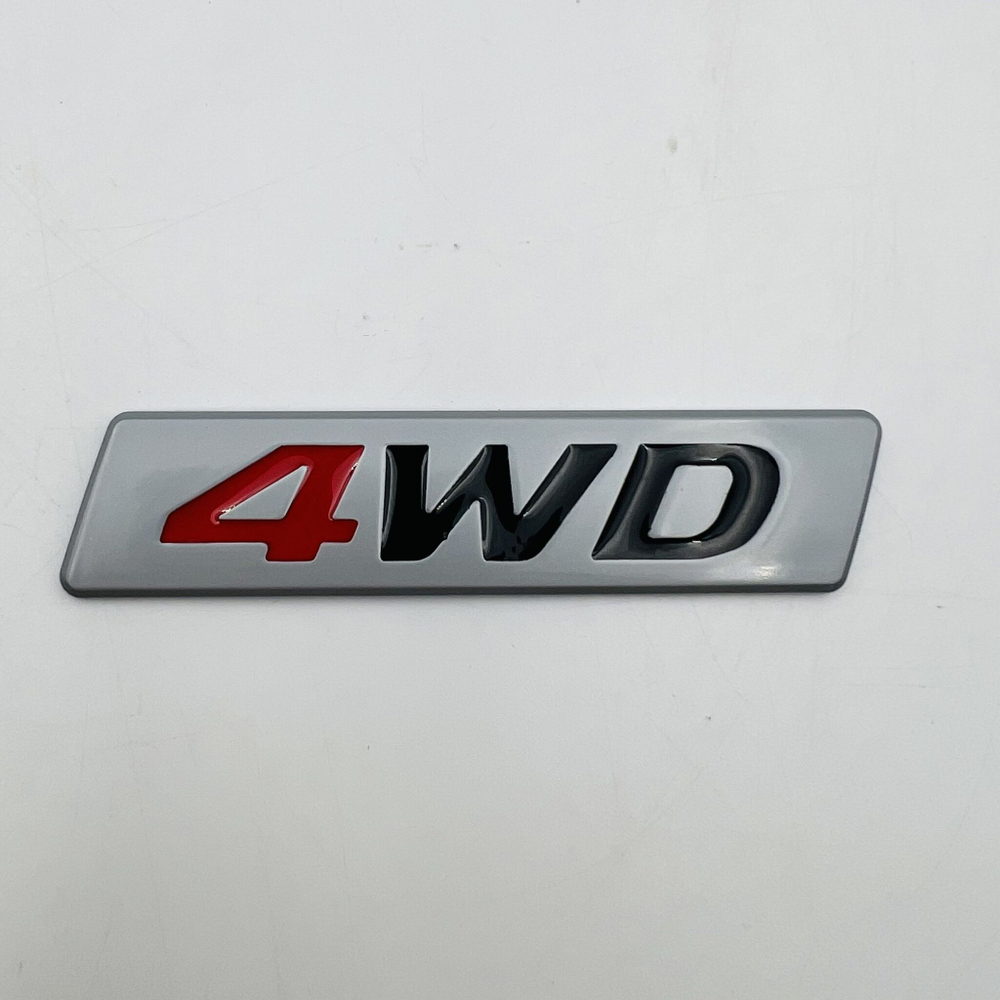 Эмблема (шильдик) 4WD 85х20 мм металл хром 1 шт