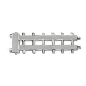 Распределительный коллектор из нержавеющей стали 7 (3+3+1) отопительных контуров с гидроразделителем WARME WKD.R.60.S.K (до 60 кВт)