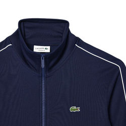Мужская теннисная кофта Lacoste Paris Piqué Zip Front Track - небесный